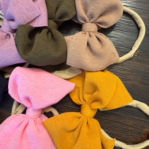 16 Colorful Bow Headband Set - Picture 2 of 4